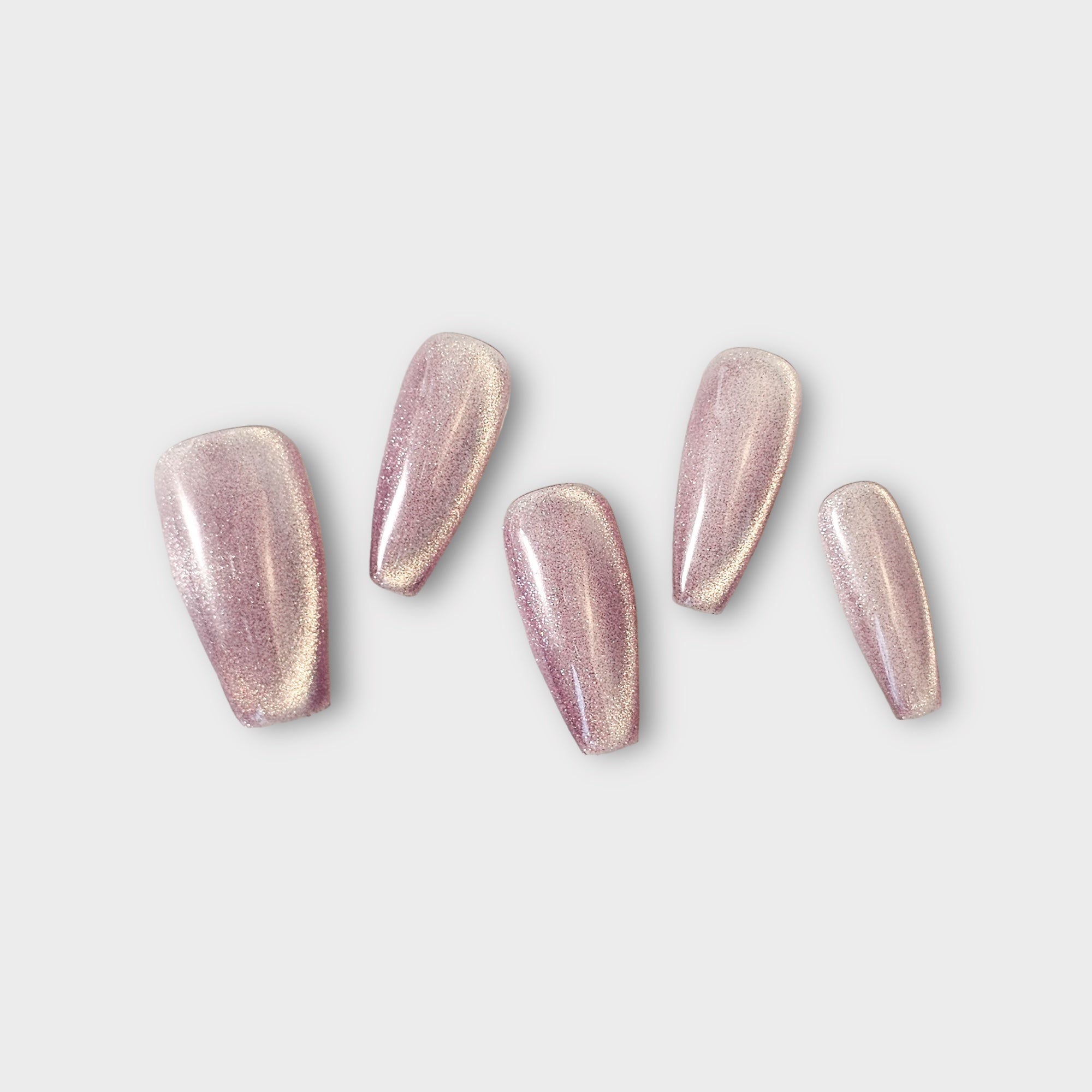 brb coffin press on nail sets cateye purple