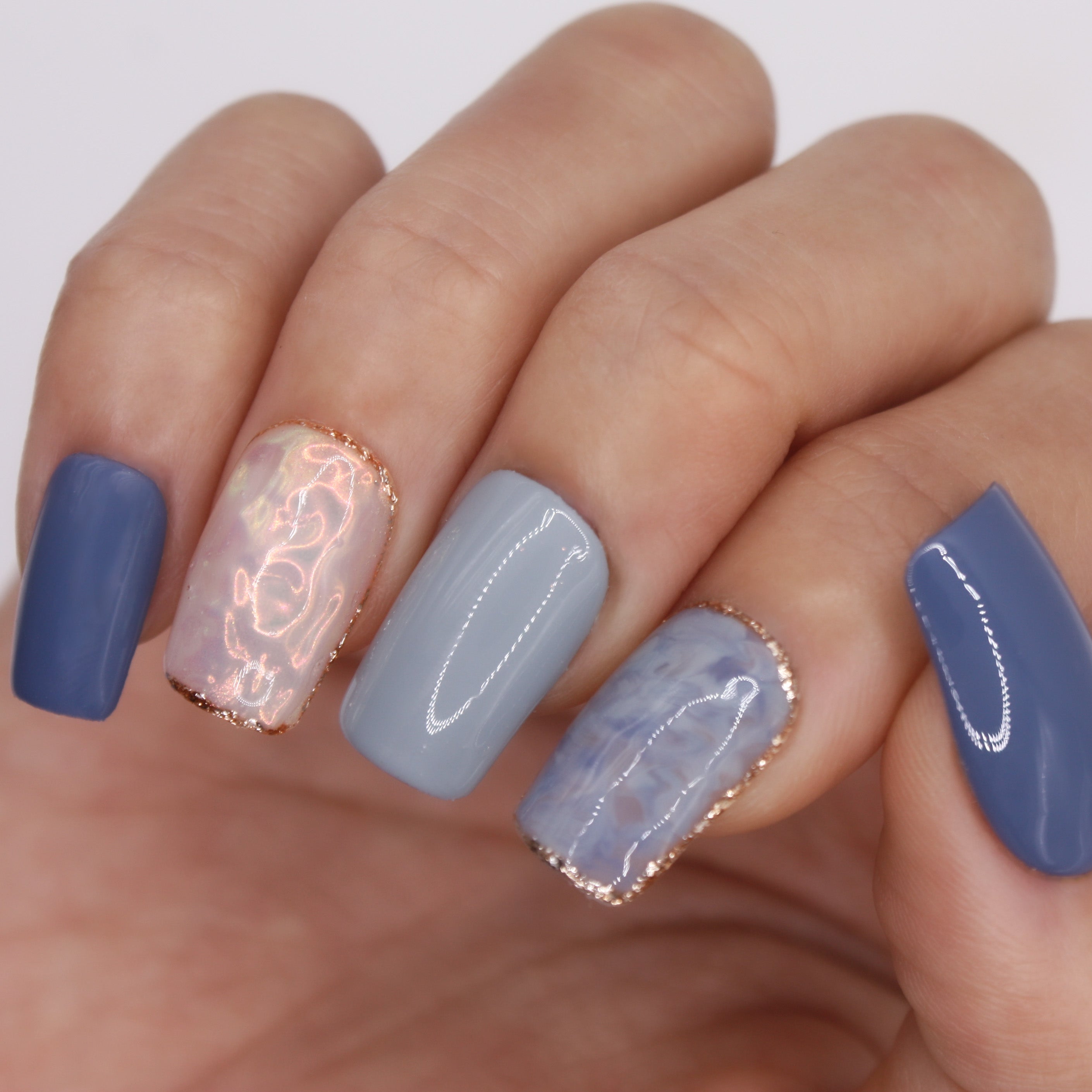 Santorini Press On Nail Set by BLING BAR